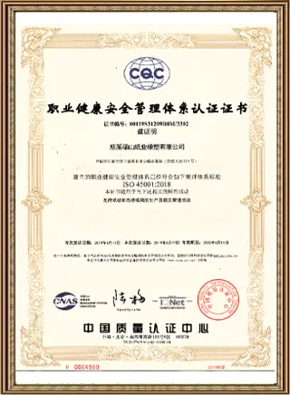 职业健康安全管理体系认证